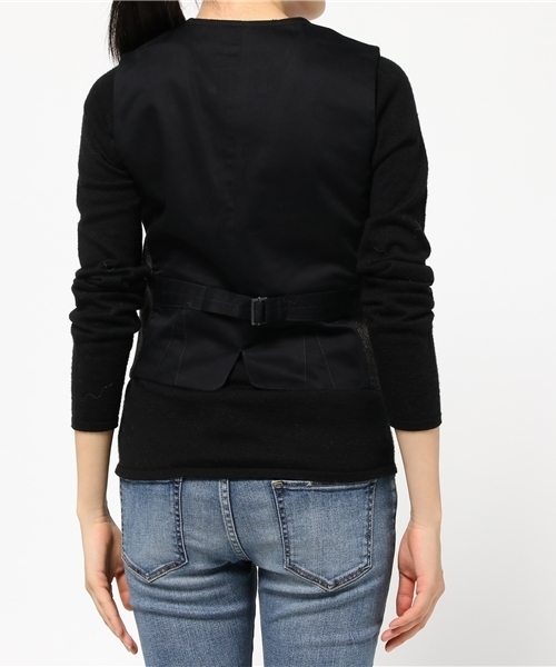 Denim & Supply Ralph Lauren（デニムアンドサプライラルフローレン）の「ウールブレンド ツイル ベスト（その他アウター・レディース・ブラック・SMALL/LARGE/MEDIUM/X-SMALL/XX-SMALL）」の4枚目の写真