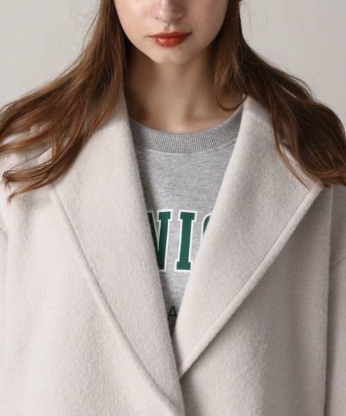 FOREVER 21（フォーエバー トゥエンティーワン）の「【2024FW】ウーリーテックジャケットコート（ピーコート・レディース・ブラウン/ナチュラル/ブラック・FREE）」の21枚目の写真