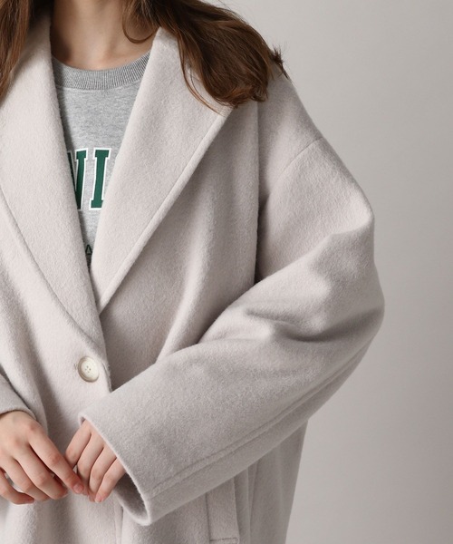 FOREVER 21（フォーエバー トゥエンティーワン）の「【2024FW】ウーリーテックジャケットコート（ピーコート・レディース・ブラウン/ナチュラル/ブラック・FREE）」の22枚目の写真