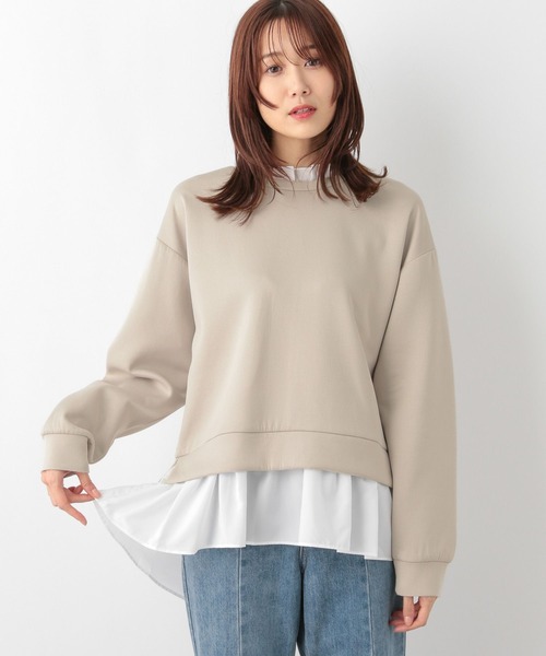 GLOBAL WORK（グローバルワーク）の「ライトクッションドッキング/115491（パーカー・レディース・グレイッシュブルー/グレイッシュベージュ/ブラック・MEDIUM/LARGE）」の2枚目の写真