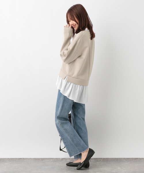 GLOBAL WORK（グローバルワーク）の「ライトクッションドッキング/115491（パーカー・レディース・グレイッシュブルー/グレイッシュベージュ/ブラック・MEDIUM/LARGE）」の16枚目の写真