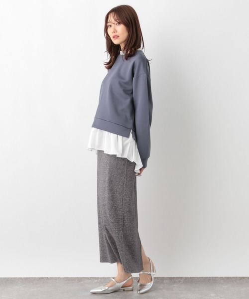 GLOBAL WORK（グローバルワーク）の「ライトクッションドッキング/115491（パーカー・レディース・グレイッシュブルー/グレイッシュベージュ/ブラック・MEDIUM/LARGE）」の9枚目の写真