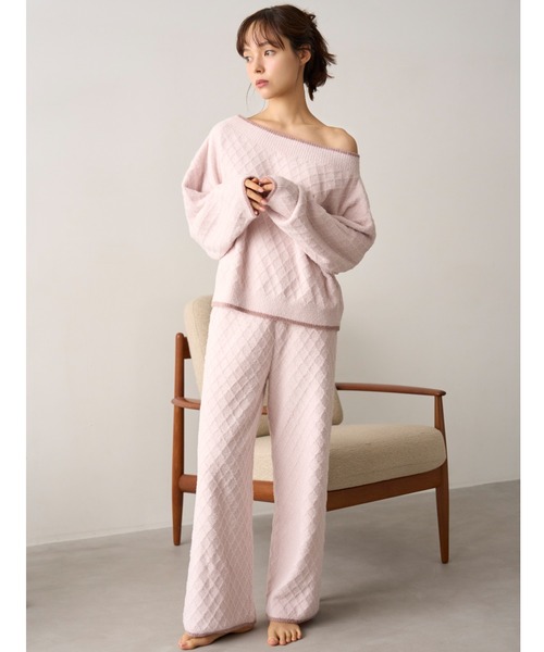 SNIDEL HOME（スナイデルホーム）の「柄編みロングパンツ