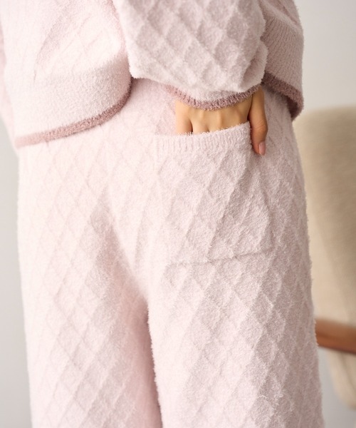 SNIDEL HOME ラベンダー ルームウェア SNIDEL HOME（スナイデルホーム）の「柄編みロングパンツ