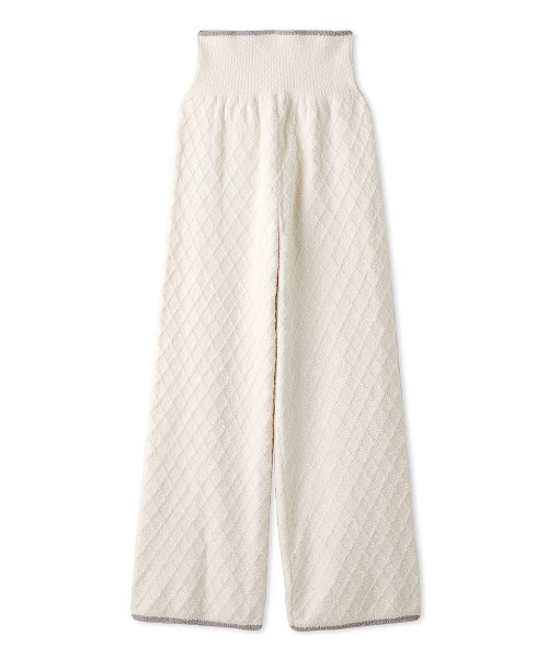 SNIDEL HOME Creamy Touch ロングパンツ　アイボリー　美品 フリンジロングパンツ(ロングパンツ)｜スナイデルホーム｜SNIDEL
