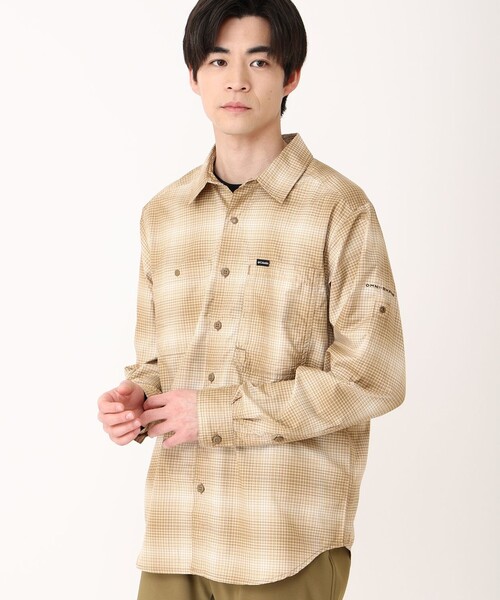 Columbia(コロンビア)の「Columbia/シルバーリッジユーティリティライトプレイド ロングスリーブシャツ チェック UVカット 速乾/コロンビア(シャツ/ブラウス・メンズ・ネイビー/ベージュ/ブルー/グリーン/オレンジ/ダークベージュ・XL/L/M/XS/XXL/S)」の3枚目の写真