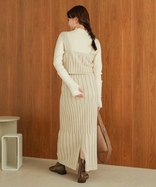 Bab（バブ）の「ジャガードニットスカート（スカート・レディース・ブラック/アイボリー・M）」の9枚目の写真