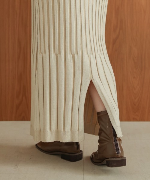 Bab（バブ）の「ジャガードニットスカート（スカート・レディース・ブラック/アイボリー・M）」の13枚目の写真