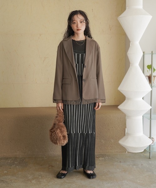 Bab（バブ）の「ジャガードニットスカート（スカート・レディース・ブラック/アイボリー・M）」の14枚目の写真