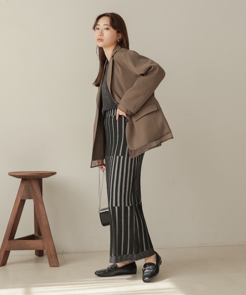 Bab（バブ）の「ジャガードニットスカート（スカート・レディース・ブラック/アイボリー・M）」の18枚目の写真