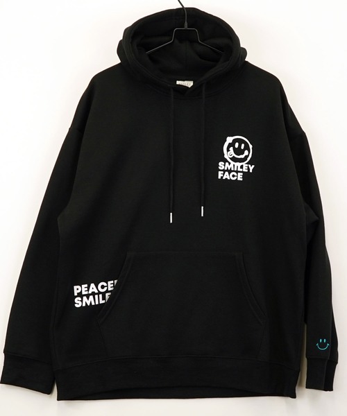 SMILEY FACE(スマイリーフェイス)の「【GROOVY STORE】SMILEY FACE 裏起毛ビッグサイズスプルオーバーパーカー(パーカー・メンズ・ホワイト×グレー/ブラック/スミクロ・L/M)」の6枚目の写真