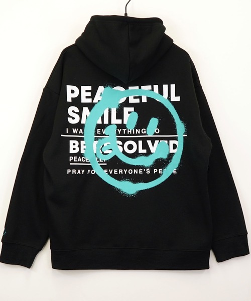 SMILEY FACE(スマイリーフェイス)の「【GROOVY STORE】SMILEY FACE 裏起毛ビッグサイズスプルオーバーパーカー(パーカー・メンズ・ホワイト×グレー/ブラック/スミクロ・L/M)」の7枚目の写真