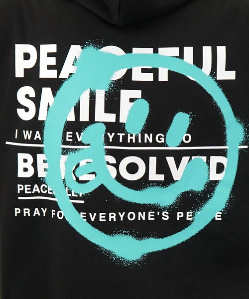 SMILEY FACE(スマイリーフェイス)の「【GROOVY STORE】SMILEY FACE 裏起毛ビッグサイズスプルオーバーパーカー(パーカー・メンズ・ホワイト×グレー/ブラック/スミクロ・L/M)」の19枚目の写真