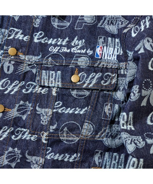 完売　JQD デニム　JACKET NBA OFFTHE COURTジャケット セール】OFF THE COURT JQD DENIM JACKET（オフ ザ コート JQD デニム