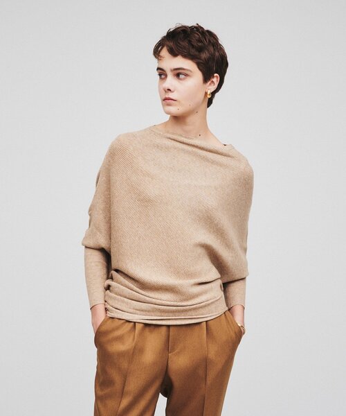 【セール】アシンメトリー ドルマンスリーブニット(ニット/セーター)|cloenc(クロエンス)