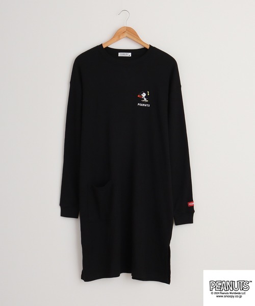 PEANUTS(ピーナッツ)の「PEANUTS 天竺 BIG長袖Tシャツ(Tシャツ/カットソー・メンズ・ネイビー/ブラック/杢グレー/グレー系・M/L)」の5枚目の写真