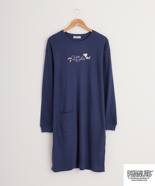 PEANUTS(ピーナッツ)の「PEANUTS 天竺 BIG長袖Tシャツ(Tシャツ/カットソー・メンズ・ネイビー/ブラック/杢グレー/グレー系・M/L)」の6枚目の写真