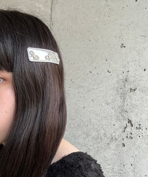 グッチ　ヘアピン セール】シルバーリボンぱっちんピン（ヘアピン）｜cuorequal
