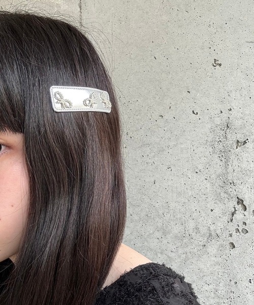 セール】シルバーリボンぱっちんピン（ヘアピン）｜cuorequal