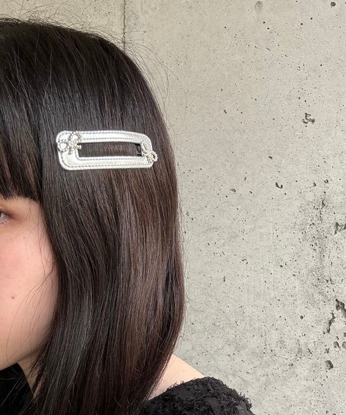 セール】シルバーリボンぱっちんピン（ヘアピン）｜cuorequal