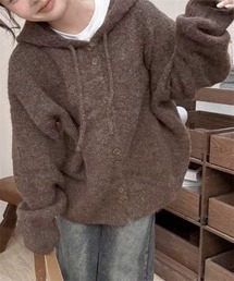 Dream garden | フード付きニットカーディガン(カーディガン/ボレロ)