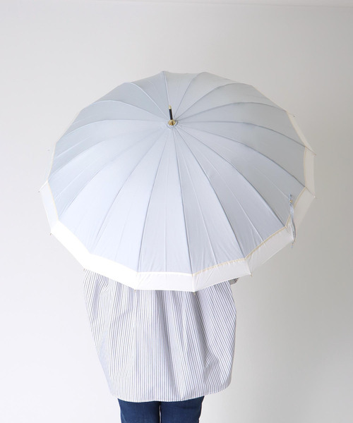 Three Four Time（ｽﾘｰﾌｫｰﾀｲﾑ）の「【wpc】16K PATCHWORK LINEAR（晴雨兼用/耐風）（長傘・レディース・グレー/ベージュ/ブルー・FREE）」の15枚目の写真