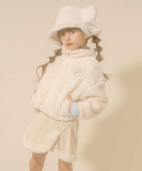 URBAN CHERRY(アーバンチェリー)の「【Mielボアシリーズ】くま耳バケットハット(ハット・キッズ・ピンク/ブラウン/アイボリー・FREE)」の8枚目の写真