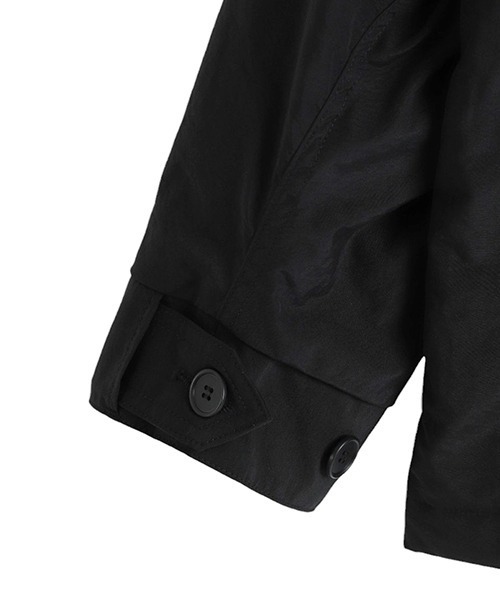 PORT BY ARK（ポートバイアーク）の「PORT BY ARK / ポートバイアーク：Short Mods Coat：PO16-G002[COR]（モッズコート・メンズ・ブラック/グリーン・1/2）」の8枚目の写真