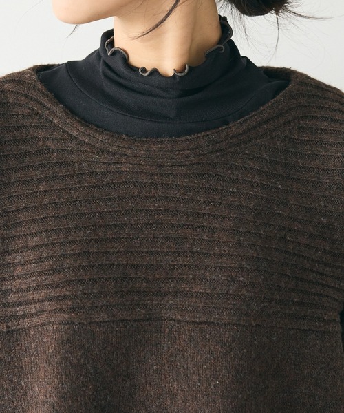 CRAFT STANDARD BOUTIQUE(クラフトスタンダードブティック)の「編み違い斜めスリットニットチュニック(ニット/セーター・レディース・アイボリー/ブルー/ブラウン/ライトグレー系2・FREE)」の9枚目の写真
