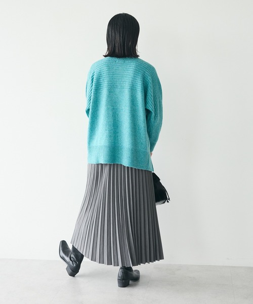 CRAFT STANDARD BOUTIQUE(クラフトスタンダードブティック)の「編み違い斜めスリットニットチュニック(ニット/セーター・レディース・アイボリー/ブルー/ブラウン/ライトグレー系2・FREE)」の21枚目の写真