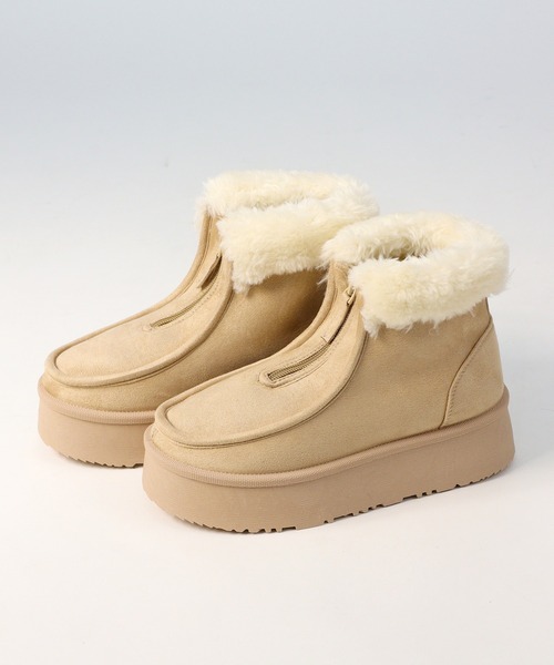 Dedes(デデス)の「Dedes 厚底フロントジップボアシューズ(6368)(ブーツ・レディース・ブラック/ベージュ/グレー/ブラウン・44/40/38/42/36/34)」の20枚目の写真