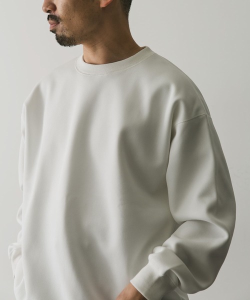 URBAN RESEARCH DOORS（アーバンリサーチドアーズ）の「『XLサイズ/WEB限定』ワッフルフリース クルーネック プルオーバー（Tシャツ/カットソー・メンズ・ホワイト/ブラック/グレー/オリーブ・MEDIUM/LARGE/X-LARGE）」の22枚目の写真