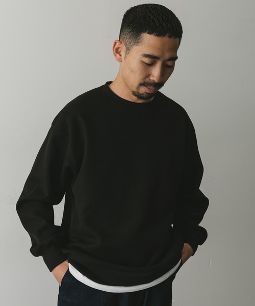セール】『XLサイズ/WEB限定』ワッフルフリース クルーネック
