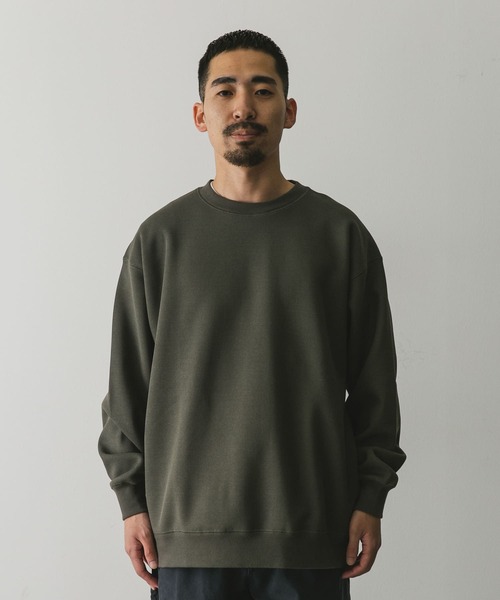 URBAN RESEARCH DOORS（アーバンリサーチドアーズ）の「『XLサイズ/WEB限定』ワッフルフリース クルーネック プルオーバー（Tシャツ/カットソー・メンズ・ホワイト/ブラック/グレー/オリーブ・MEDIUM/LARGE/X-LARGE）」の5枚目の写真
