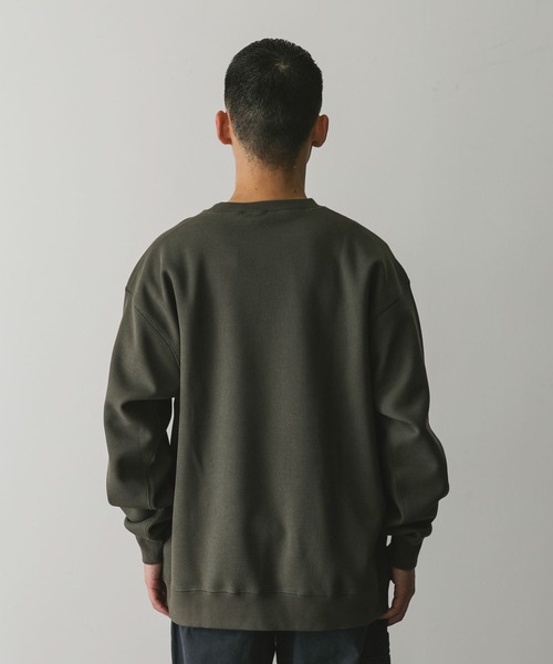 URBAN RESEARCH DOORS（アーバンリサーチドアーズ）の「『XLサイズ/WEB限定』ワッフルフリース クルーネック プルオーバー（Tシャツ/カットソー・メンズ・ホワイト/ブラック/グレー/オリーブ・MEDIUM/LARGE/X-LARGE）」の7枚目の写真