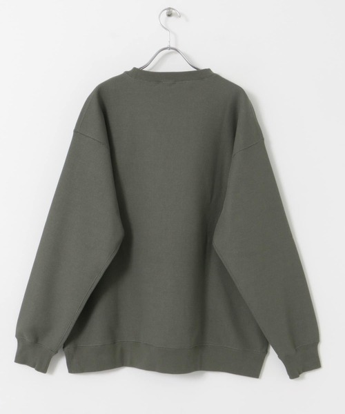 URBAN RESEARCH DOORS（アーバンリサーチドアーズ）の「『XLサイズ/WEB限定』ワッフルフリース クルーネック プルオーバー（Tシャツ/カットソー・メンズ・ホワイト/ブラック/グレー/オリーブ・MEDIUM/LARGE/X-LARGE）」の12枚目の写真