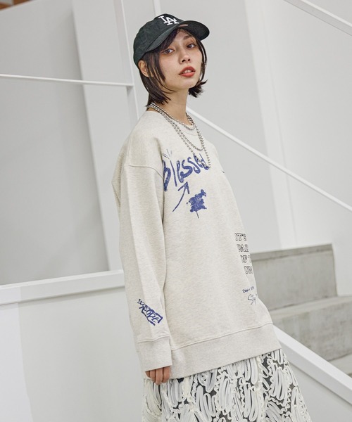 GARVY 2019.2020年発売分 PAGEBOY｜ハンドペイントグランジスウェット | Rakuten Fashion