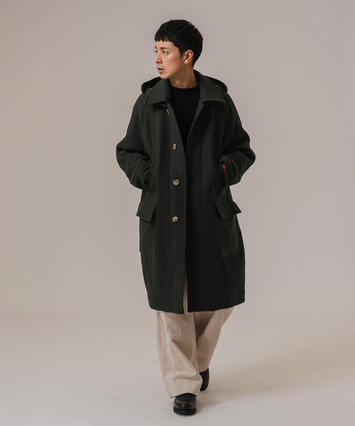 EDIFICE LA BOUCLE（エディフィスラブークル）の「LA BOUCLE(ブークル) DOUBLE WAVE NAPPING COAT（ダッフルコート・メンズ・グリーン・MEDIUM/LARGE）」の2枚目の写真
