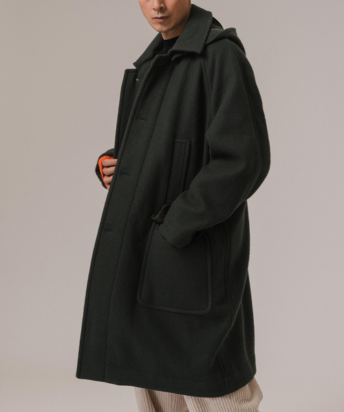 EDIFICE LA BOUCLE（エディフィスラブークル）の「LA BOUCLE(ブークル) DOUBLE WAVE NAPPING COAT（ダッフルコート・メンズ・グリーン・MEDIUM/LARGE）」の4枚目の写真