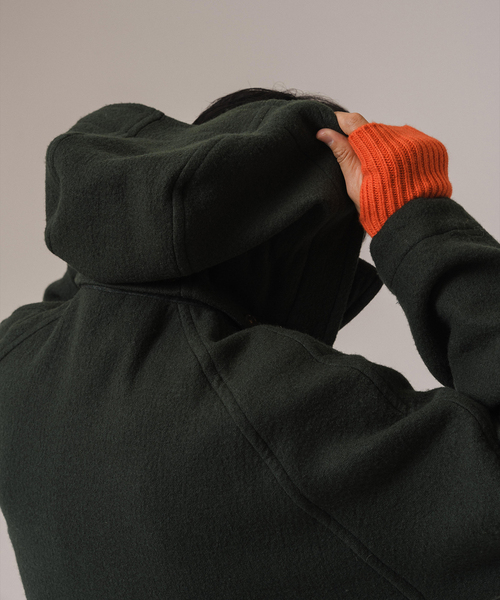 EDIFICE LA BOUCLE（エディフィスラブークル）の「LA BOUCLE(ブークル) DOUBLE WAVE NAPPING COAT（ダッフルコート・メンズ・グリーン・MEDIUM/LARGE）」の13枚目の写真