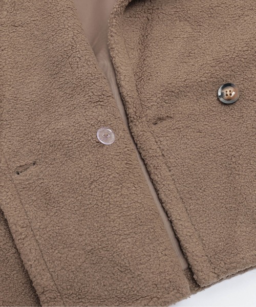 SUGAR BISKET（シュガービスケット）の「テディボアショートコート（その他アウター・レディース・ブラウン/アイボリー/ブラック/グレー・フリー）」の17枚目の写真