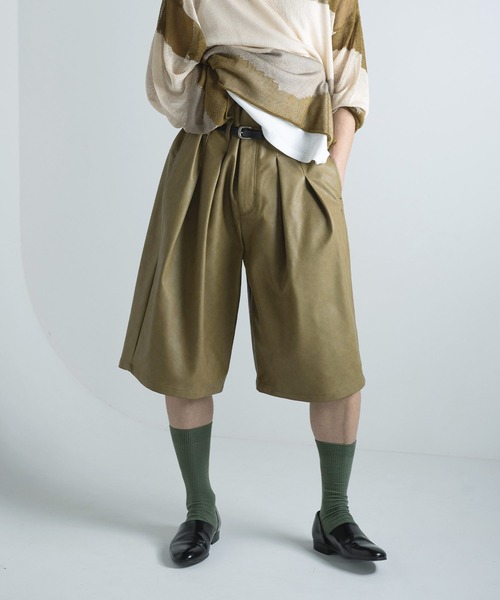 Aphlotus(アプロタス)の「バギーフレア ハーフパンツ(その他パンツ・メンズ・ベージュ系その他/ブラック/オリーブ・SMALL/MEDIUM/LARGE)」の22枚目の写真