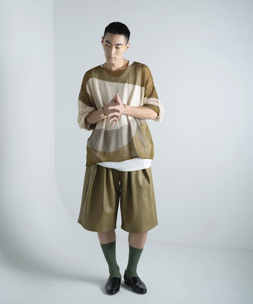 Aphlotus(アプロタス)の「バギーフレア ハーフパンツ(その他パンツ・メンズ・ベージュ系その他/ブラック/オリーブ・SMALL/MEDIUM/LARGE)」の8枚目の写真