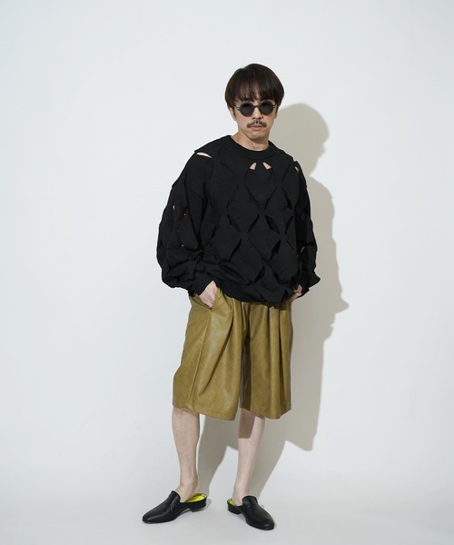 Aphlotus(アプロタス)の「バギーフレア ハーフパンツ(その他パンツ・メンズ・ベージュ系その他/ブラック/オリーブ・SMALL/MEDIUM/LARGE)」の10枚目の写真