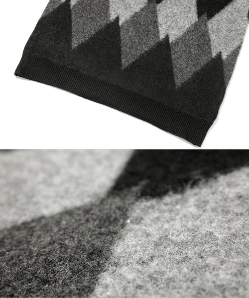 jiggys shop（ジギーズショップ）の「モヘアタッチアーガイルジャガード編みクルーネックニットセーター（ニット/セーター・メンズ・ブラック/ネイビー/ブラウン・SMALL/MEDIUM/LARGE/X-LARGE）」の16枚目の写真