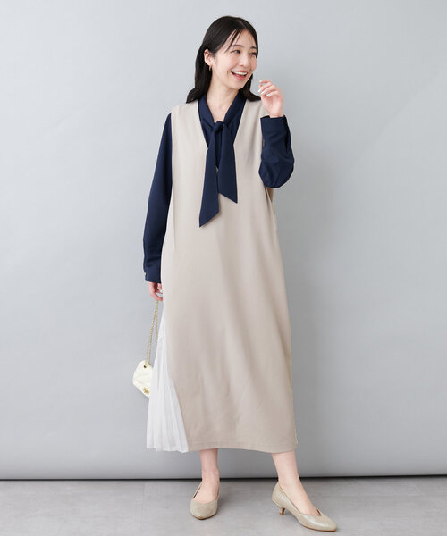 natural couture（ナチュラルクチュール）の「オケージョン対応可 / ラッフル×ボウタイブラウス（シャツ/ブラウス・レディース・ライトベージュ/オフホワイト/ネイビー/その他1/その他2/その他3・FREE）」の19枚目の写真