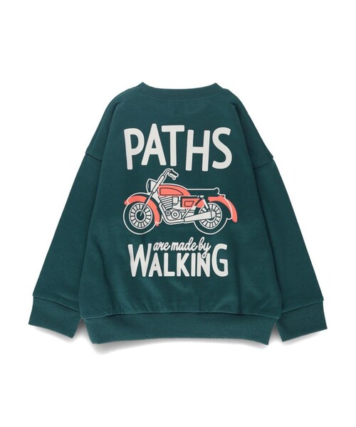 DRC branshes（ディーアールシーブランシェス）の「【DRC/やわらか薄手裏毛】アソートグラフィックトレーナー（スウェット・キッズ・オレンジ/コバルトブルー/パープル/ネイビー/その他1/フューシャピンク/ダークグリーン/チャコールグレー/ホワイト/カラフル/ブルーグレー/ブラック・110/100/90/120/140/130/150/160）」の5枚目の写真