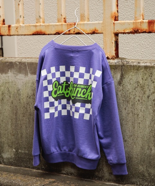 DRC branshes（ディーアールシーブランシェス）の「【DRC/やわらか薄手裏毛】アソートグラフィックトレーナー（スウェット・キッズ・オレンジ/コバルトブルー/パープル/ネイビー/その他1/フューシャピンク/ダークグリーン/チャコールグレー/ホワイト/カラフル/ブルーグレー/ブラック・110/100/90/120/140/130/150/160）」の8枚目の写真