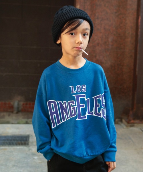 DRC branshes（ディーアールシーブランシェス）の「【DRC/やわらか薄手裏毛】アソートグラフィックトレーナー（スウェット・キッズ・オレンジ/コバルトブルー/パープル/ネイビー/その他1/フューシャピンク/ダークグリーン/チャコールグレー/ホワイト/カラフル/ブルーグレー/ブラック・110/100/90/120/140/130/150/160）」の7枚目の写真