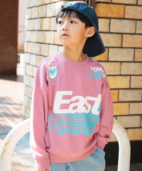 DRC branshes（ディーアールシーブランシェス）の「【DRC/やわらか薄手裏毛】アソートグラフィックトレーナー（スウェット・キッズ・オレンジ/コバルトブルー/パープル/ネイビー/その他1/フューシャピンク/ダークグリーン/チャコールグレー/ホワイト/カラフル/ブルーグレー/ブラック・110/100/90/120/140/130/150/160）」の9枚目の写真